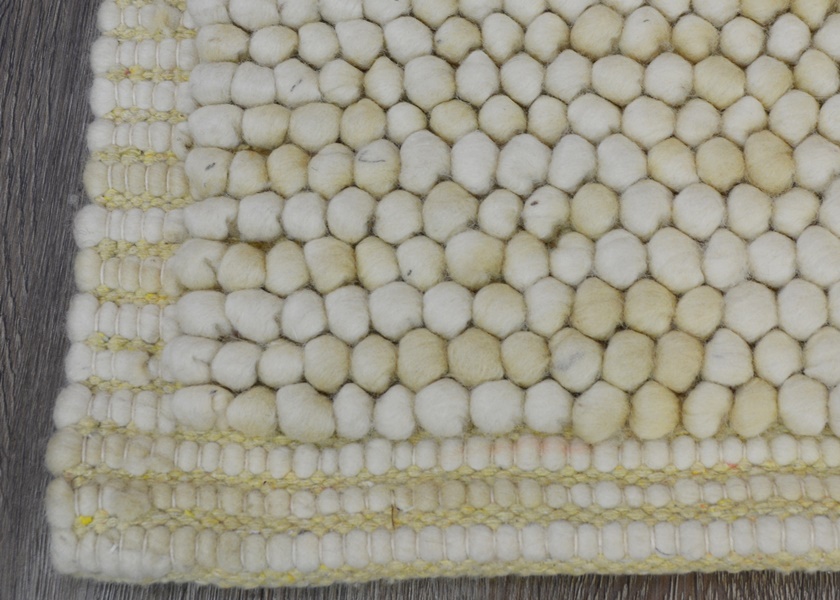 Oatmeal Flat Woven Felted Wool Area Rug