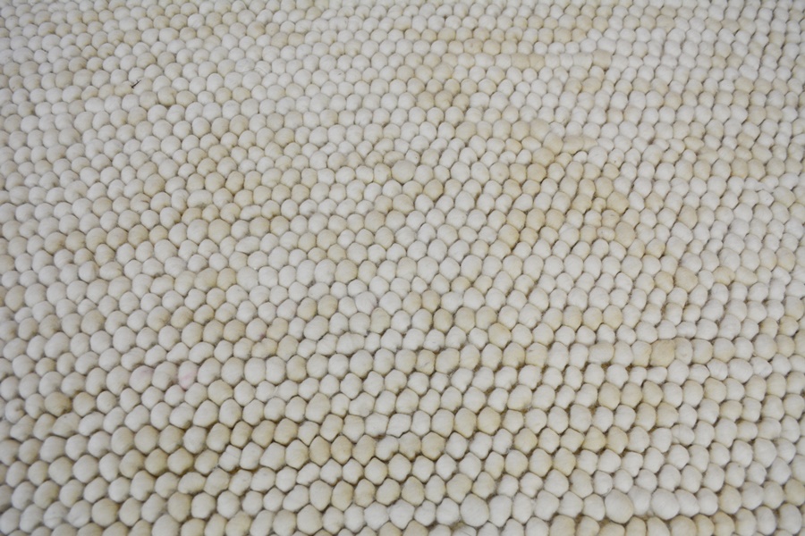 Oatmeal Flat Woven Felted Wool Area Rug