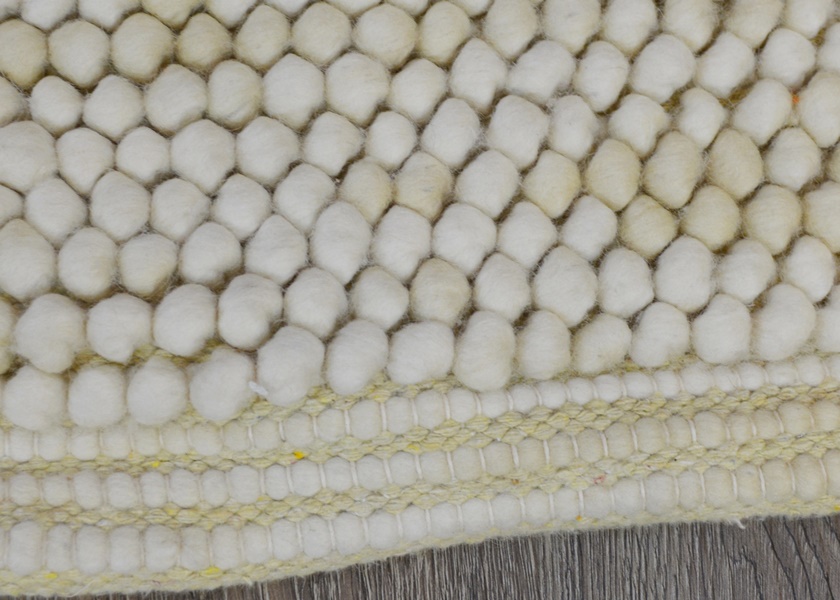 Oatmeal Flat Woven Felted Wool Area Rug