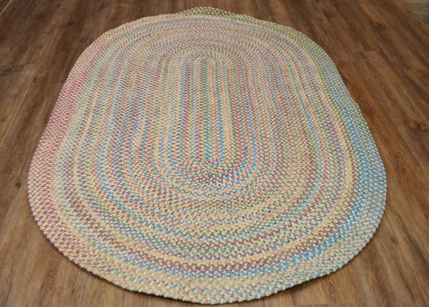 Braided Synthetic Oval Rug