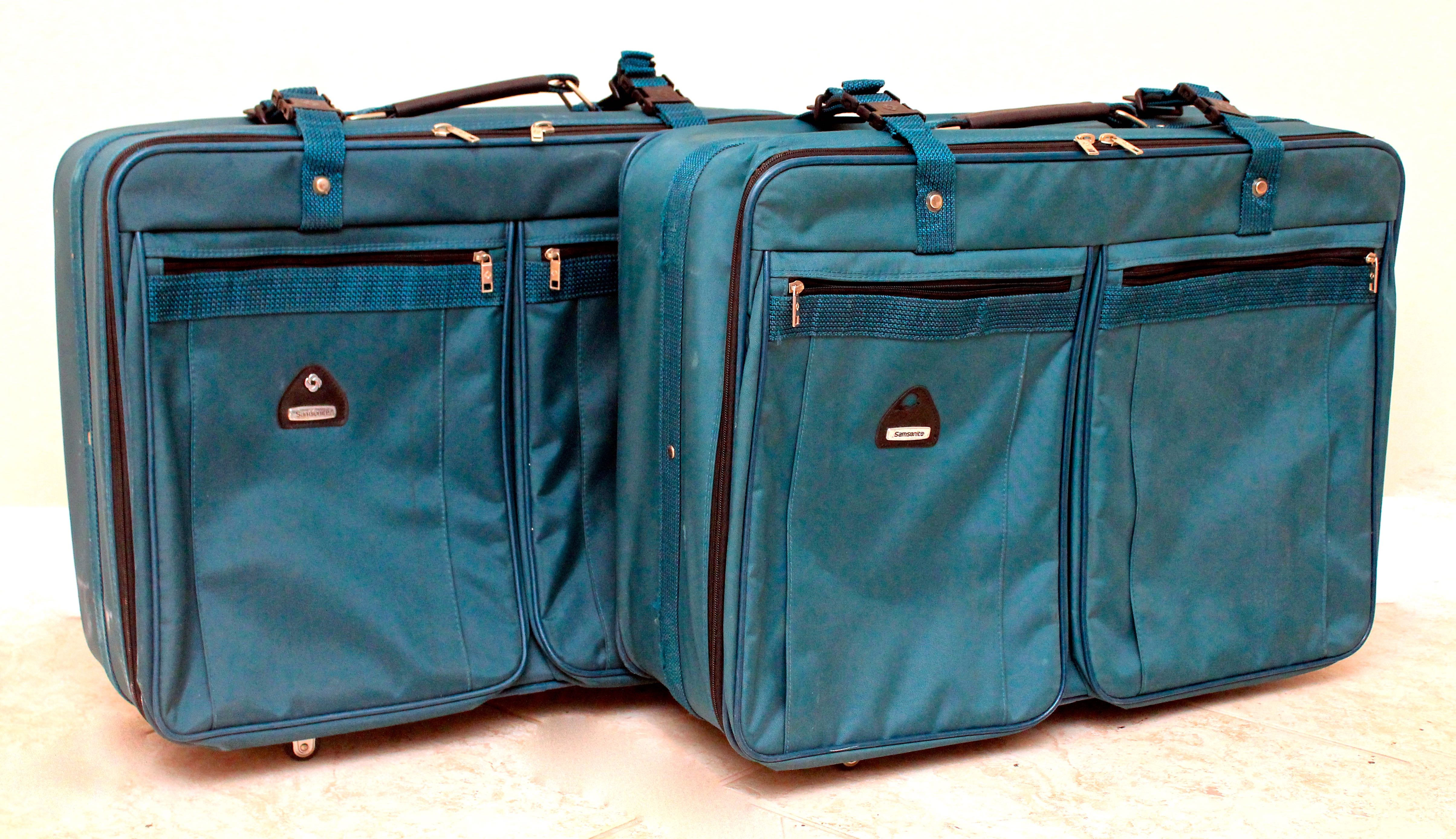 Collection of Green Samsonite Luggage