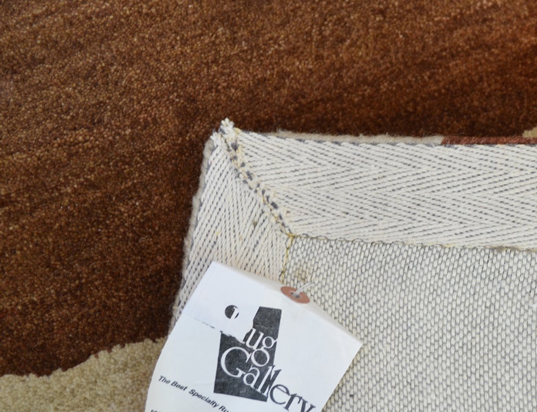 Contemporary Zebra Design Tufted Wool Area Rug