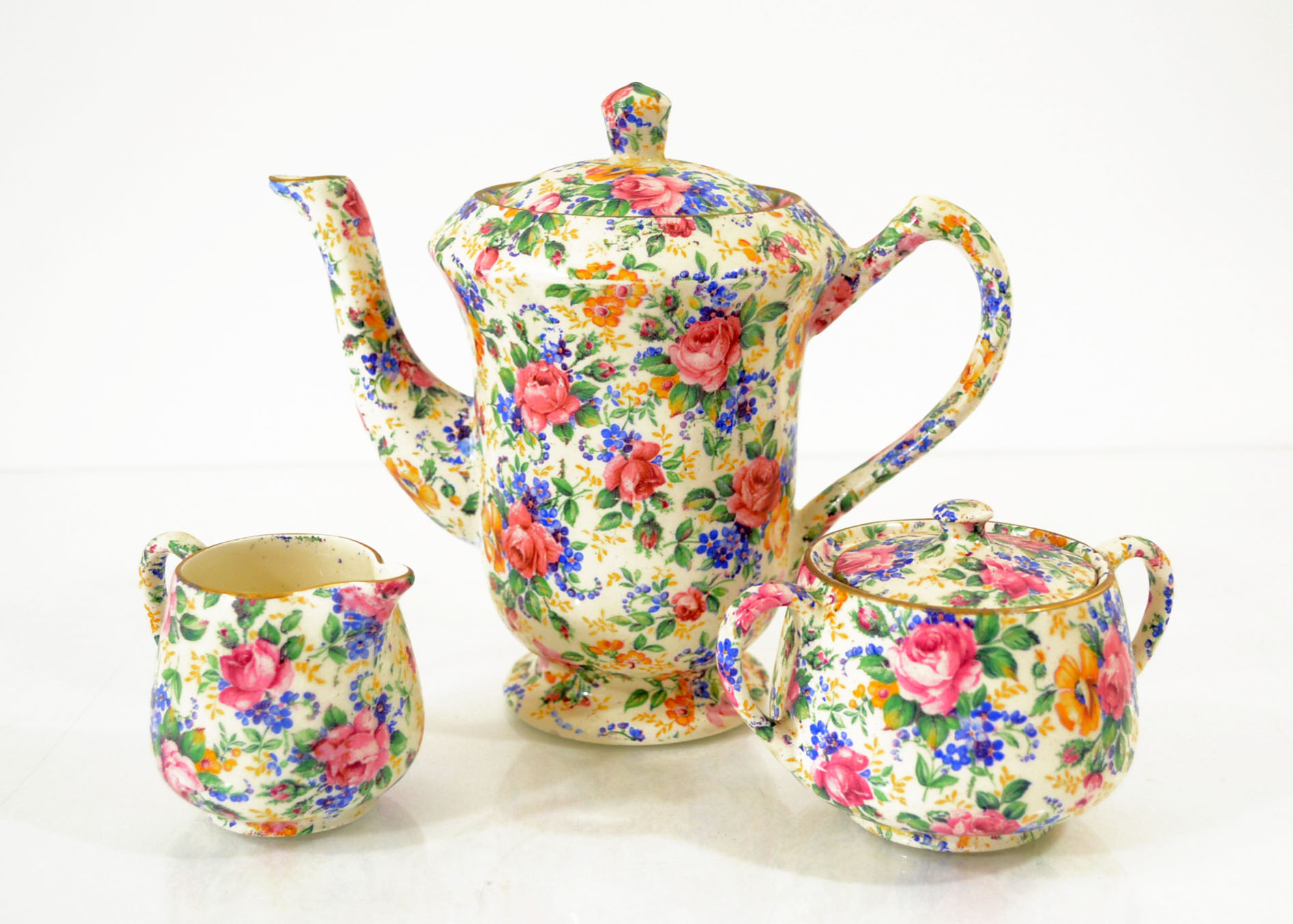 James Kent "Rosalynde" Chintz Tea Set