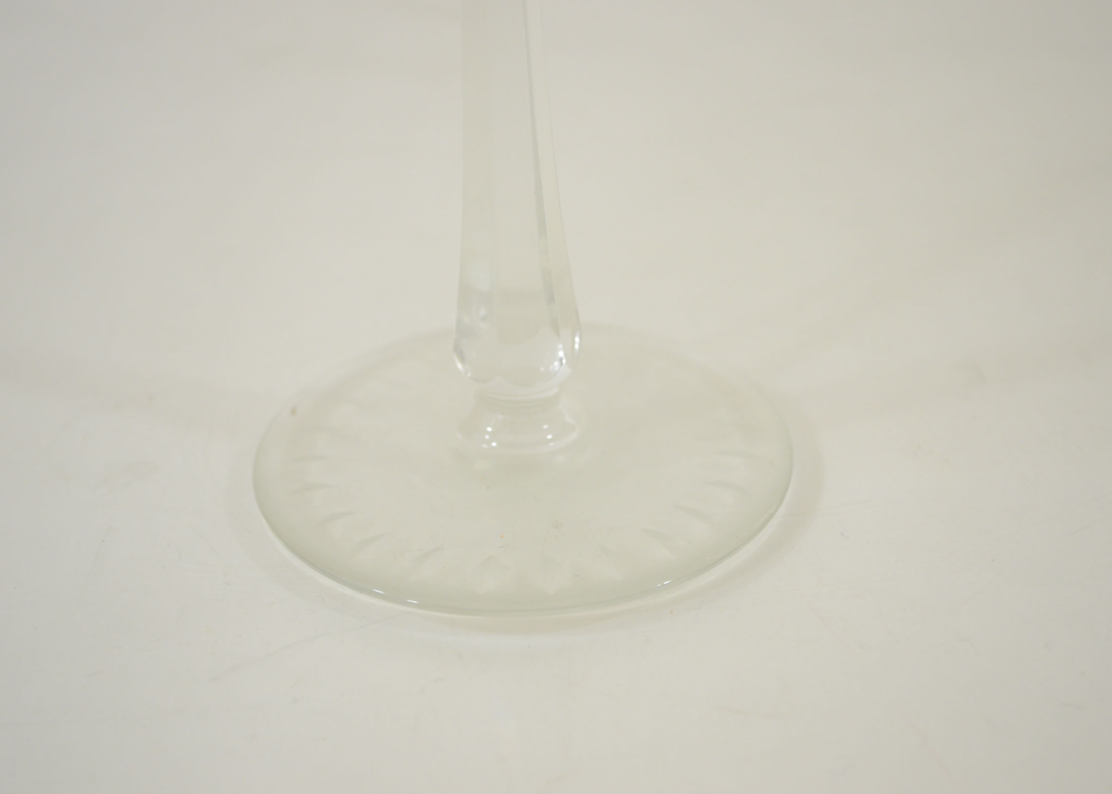 Trio of Colored Crystal Wine Glasses