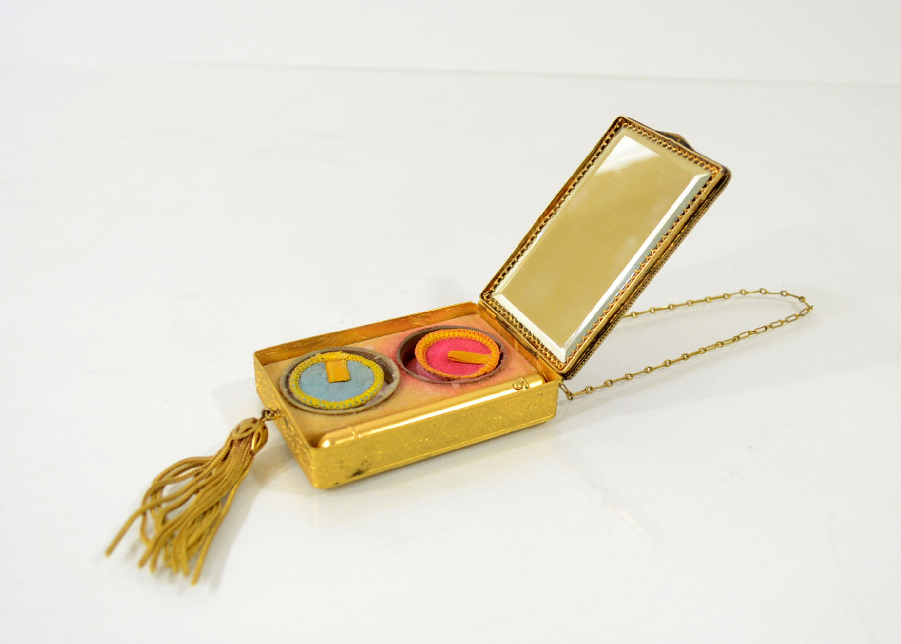 Antique Gold Tone Compact