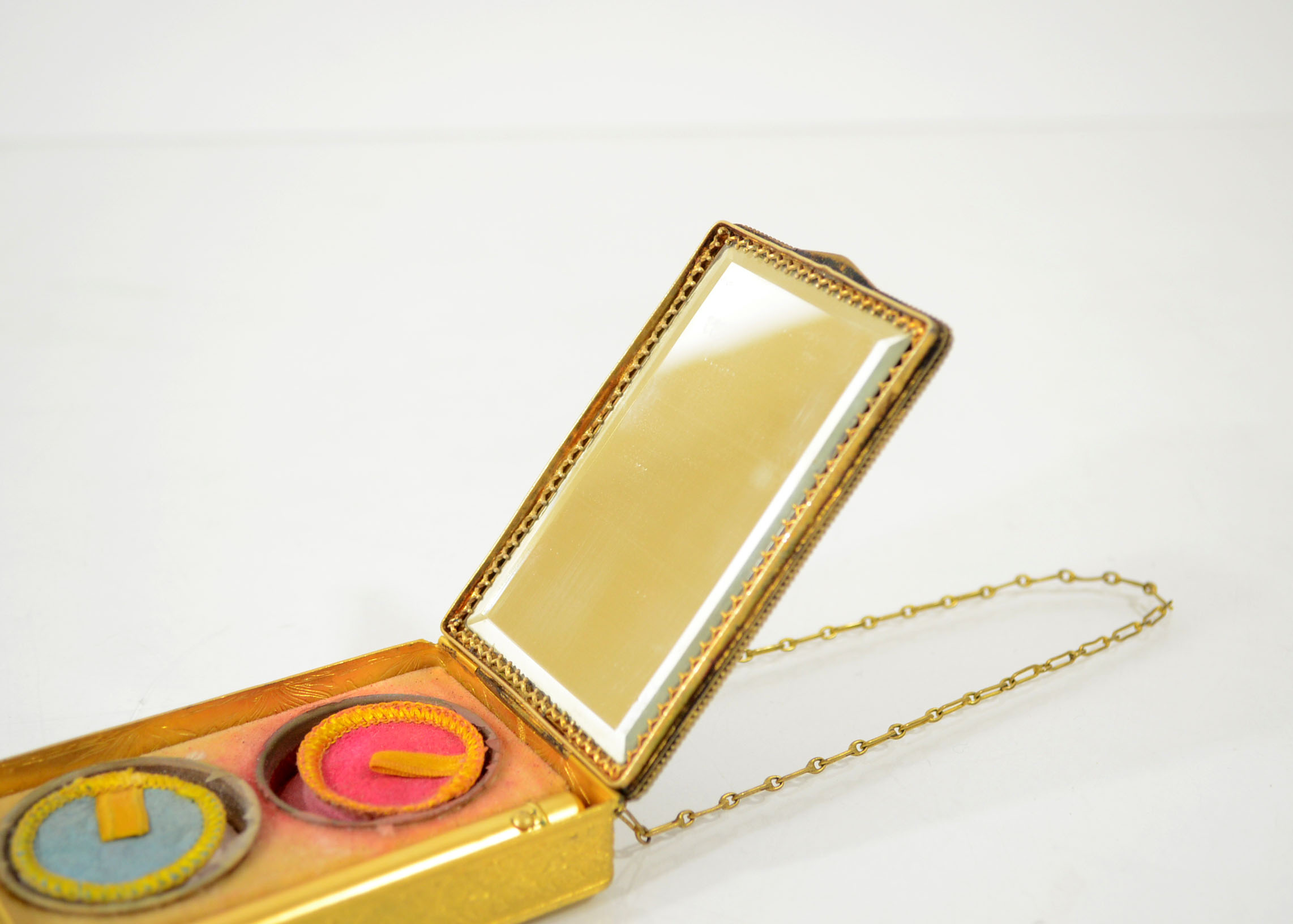 Antique Gold Tone Compact