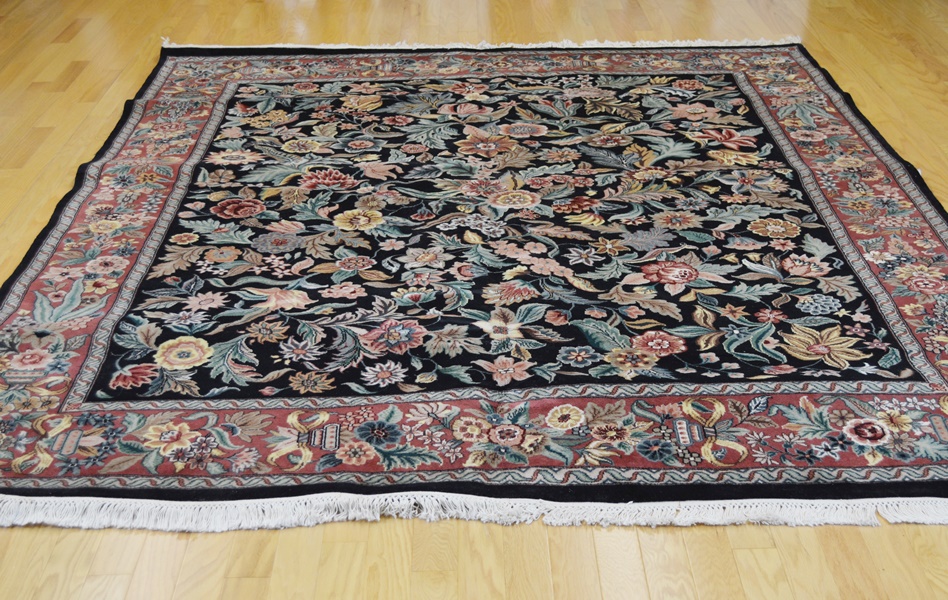 Persian Floral Tapestry Wool Area Rug