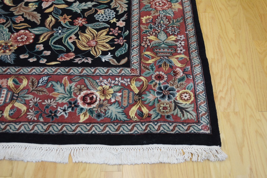 Persian Floral Tapestry Wool Area Rug