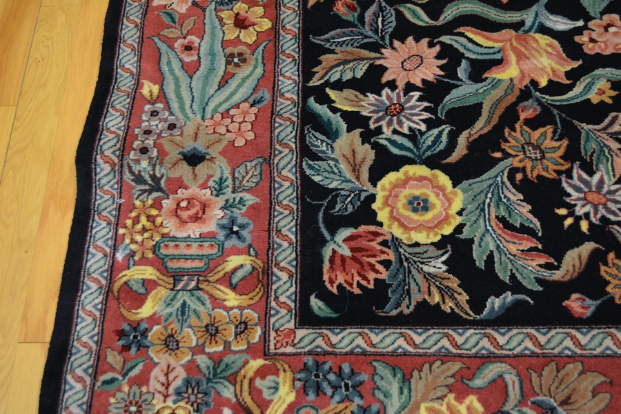 Persian Floral Tapestry Wool Area Rug