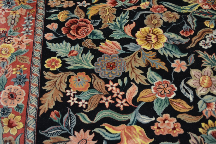 Persian Floral Tapestry Wool Area Rug