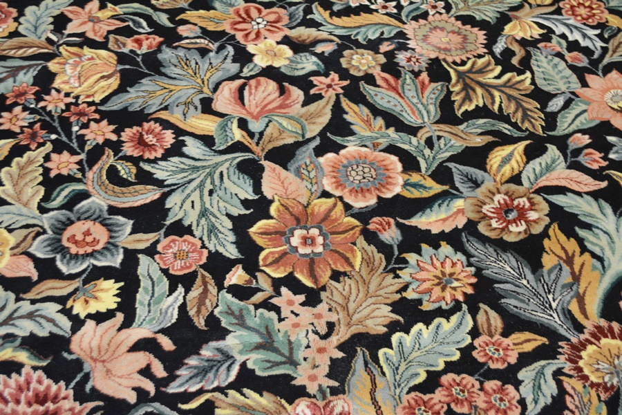 Persian Floral Tapestry Wool Area Rug