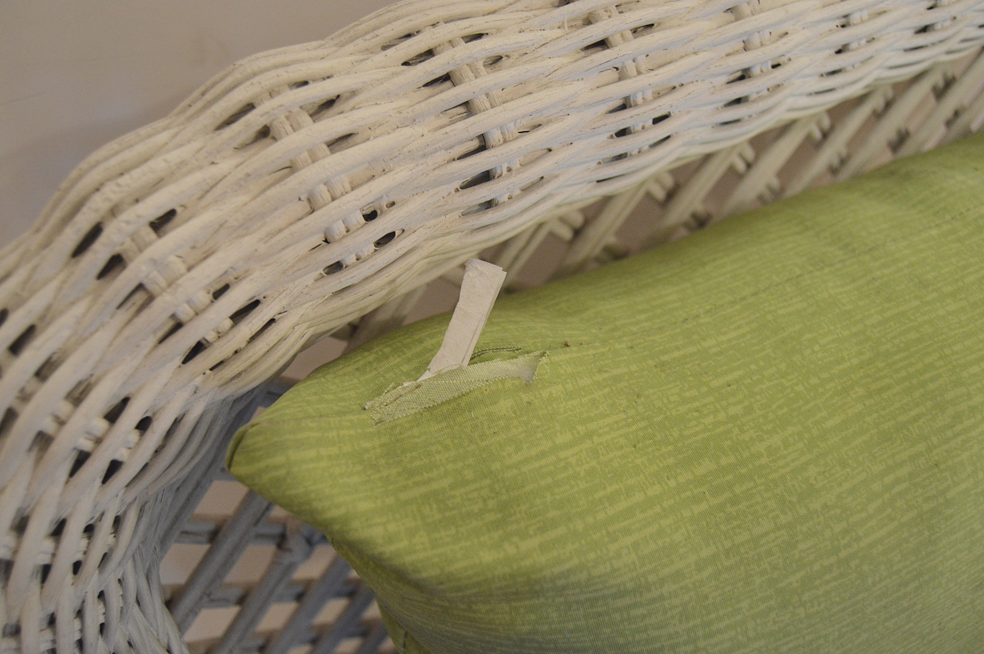 Vintage White Wicker Chair