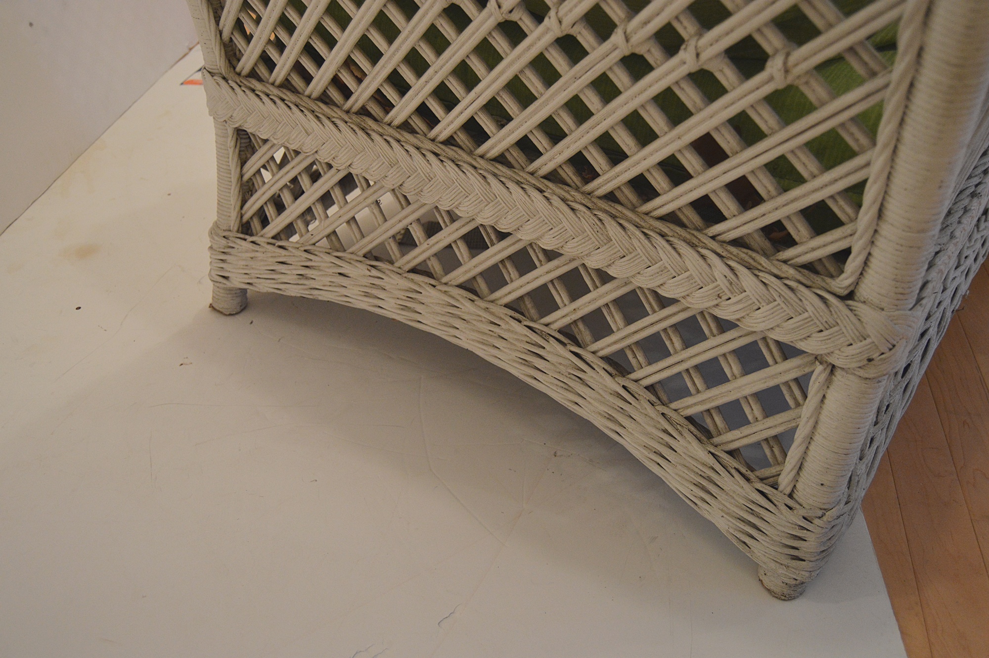 Vintage White Wicker Chair