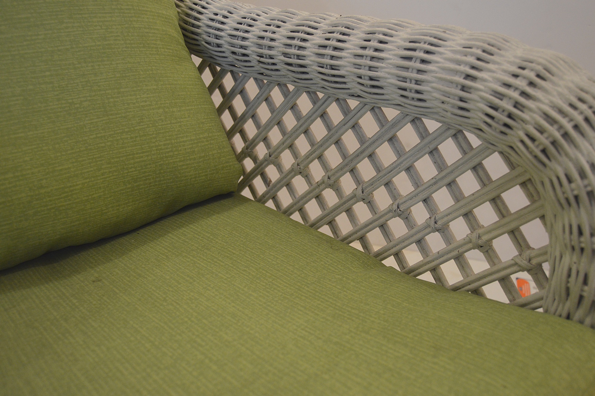 Vintage White Wicker Chair