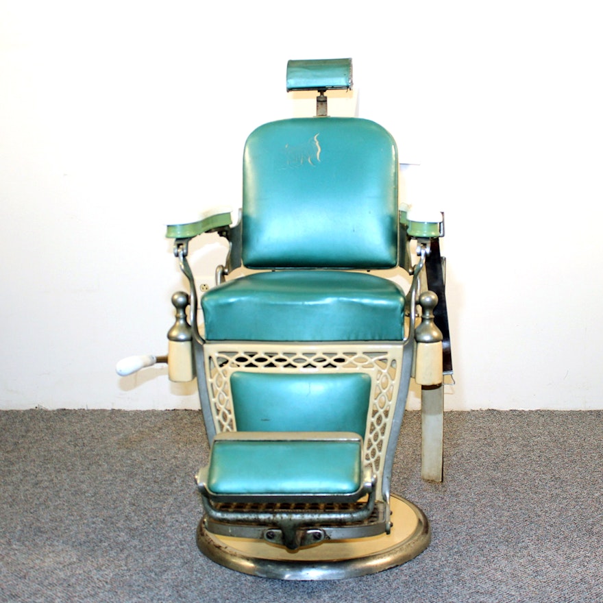 Vintage Emil J. Paidar Art Deco Barber Shop Chair
