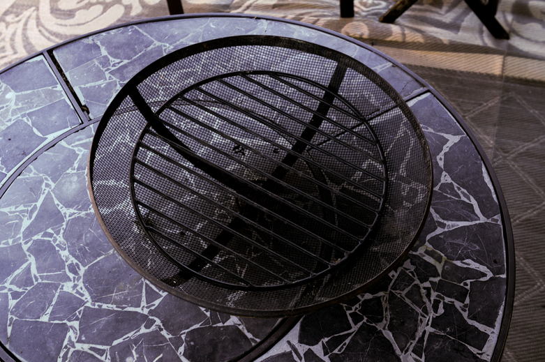 Cast Metal Round Fire Pit Table