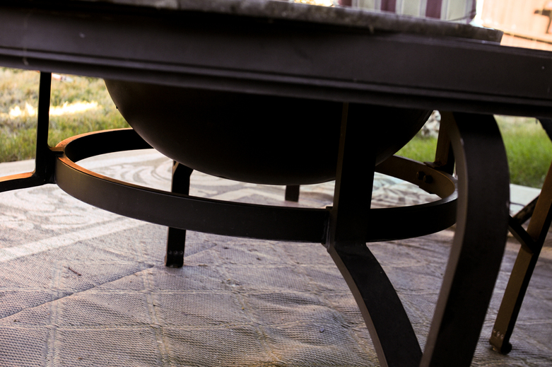 Cast Metal Round Fire Pit Table