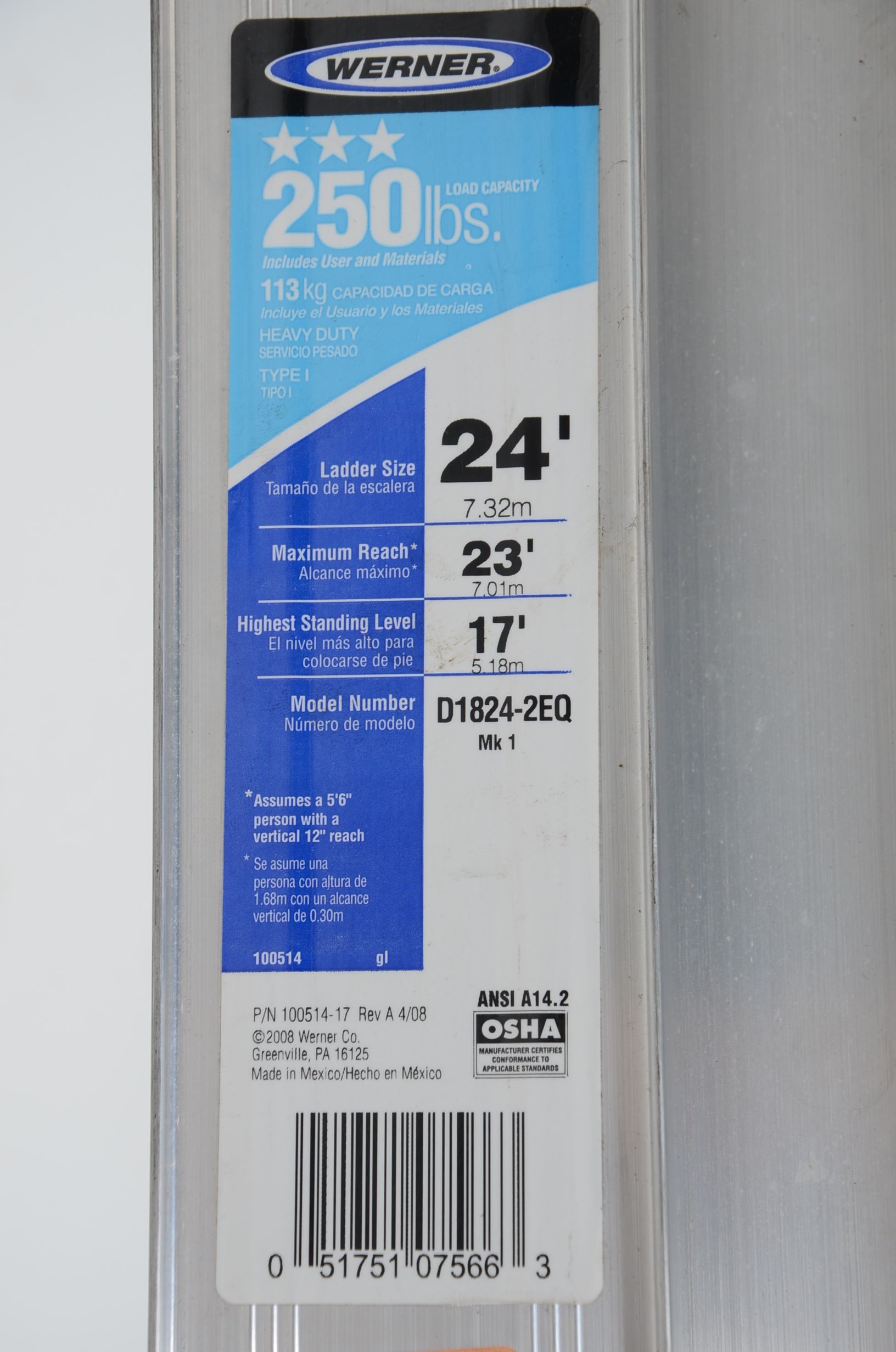 Werner 24' Aluminum Ladder