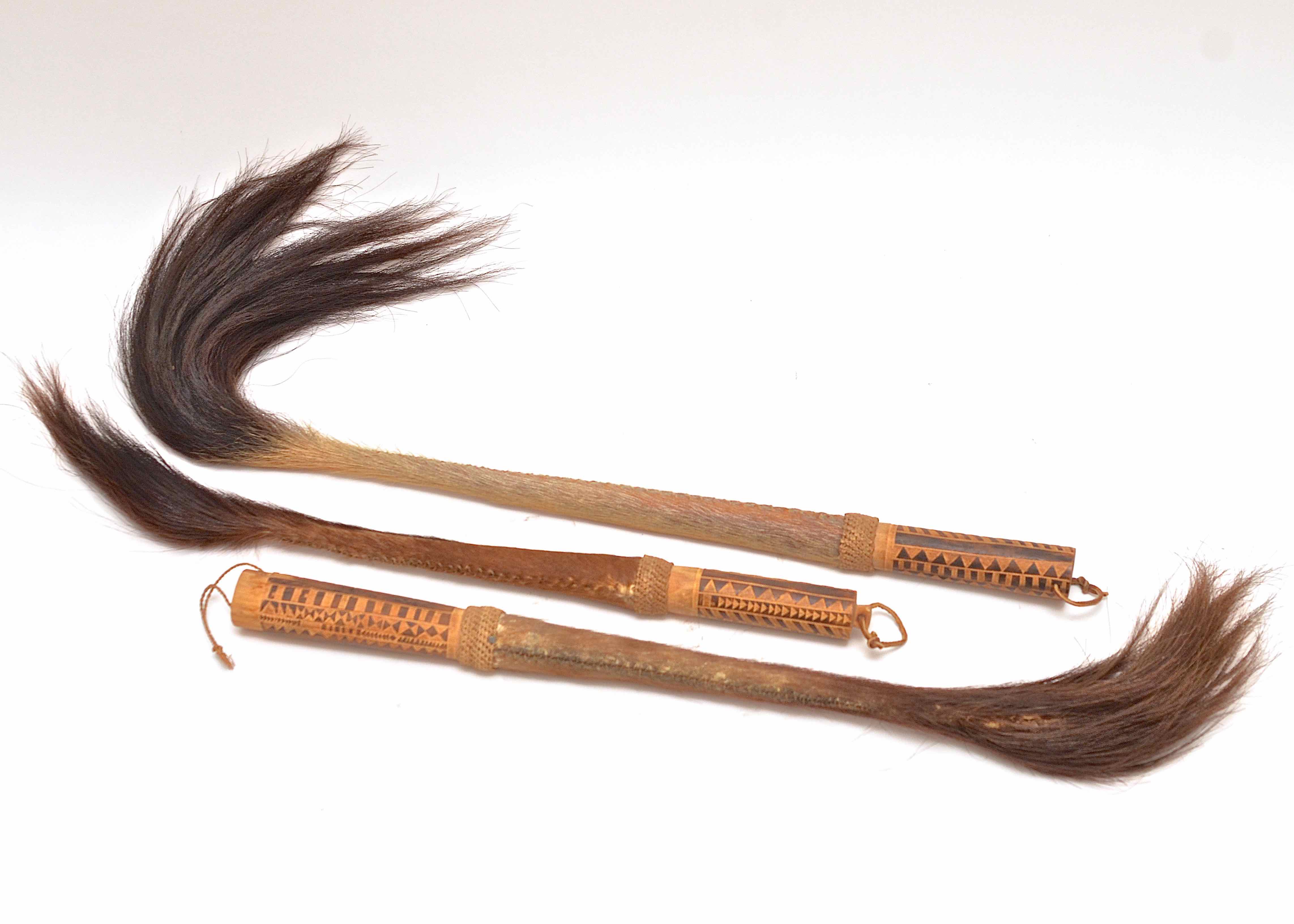 Set of Handcrafted African Fly Whisk