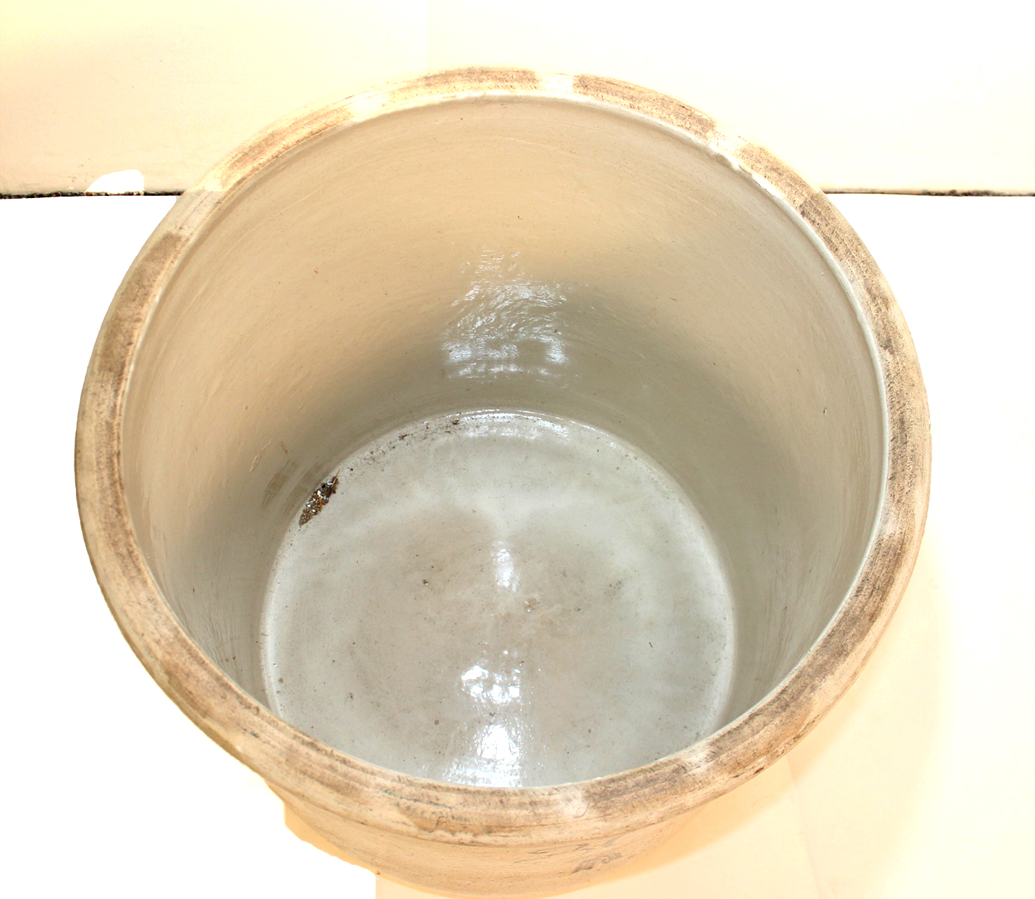 Antique Thirty Gallon Blue Ribbon Crock by Buckeye Pottery