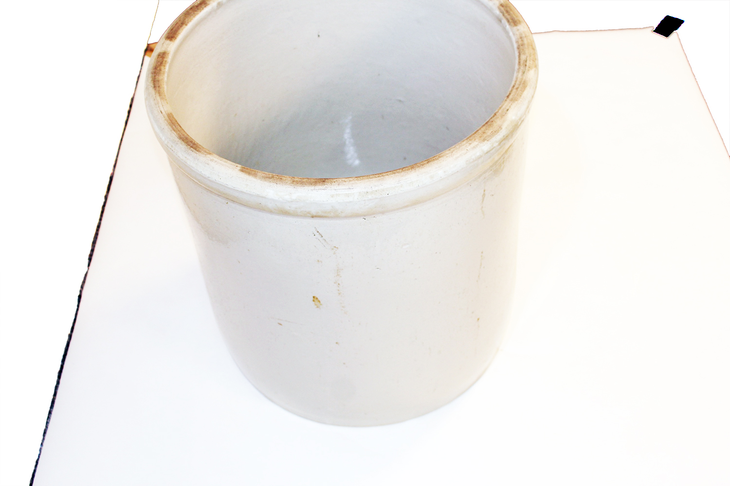 Antique Thirty Gallon Blue Ribbon Crock by Buckeye Pottery