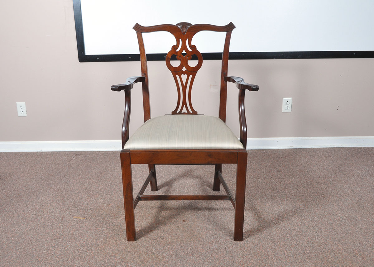 Set of Twelve Harp Back Mahogany Dining Chairs