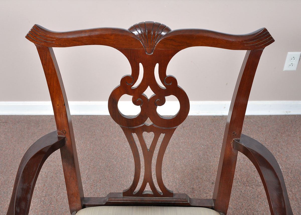 Set of Twelve Harp Back Mahogany Dining Chairs