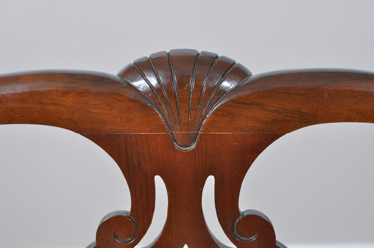 Set of Twelve Harp Back Mahogany Dining Chairs