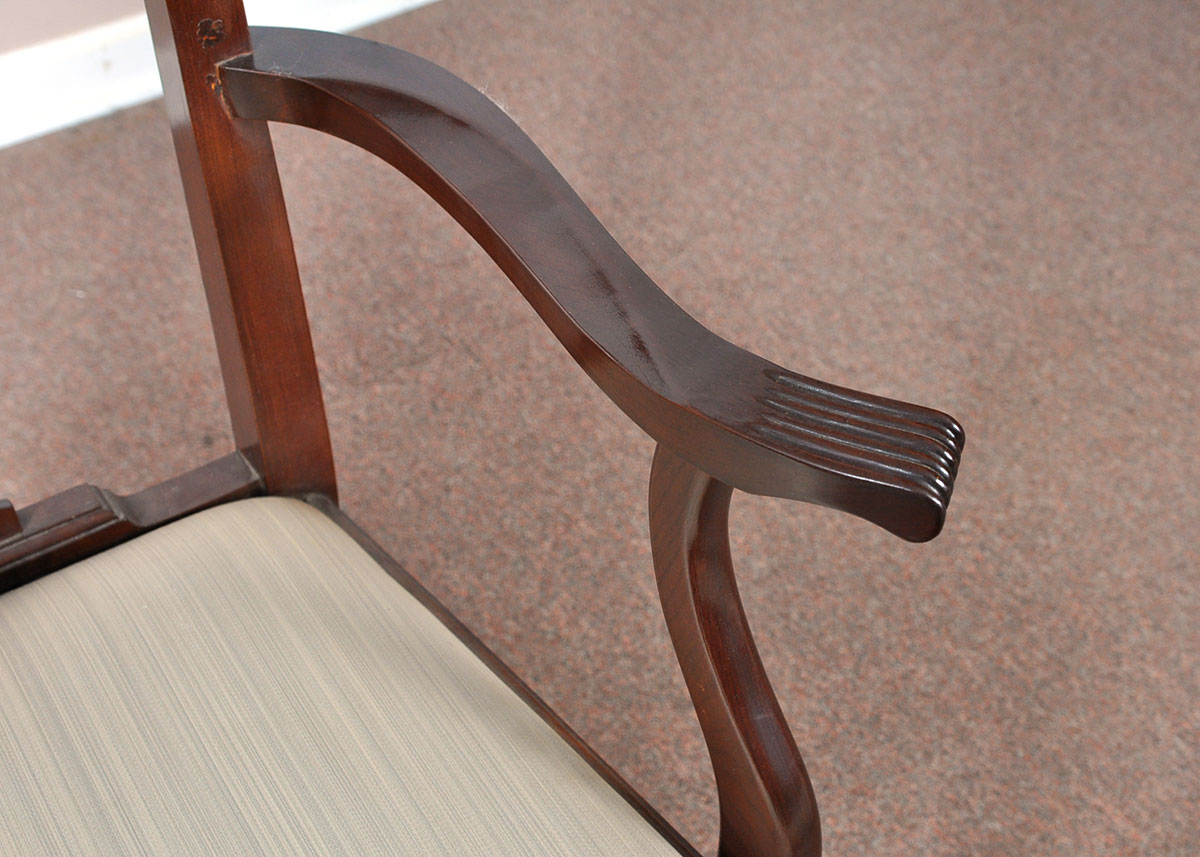 Set of Twelve Harp Back Mahogany Dining Chairs