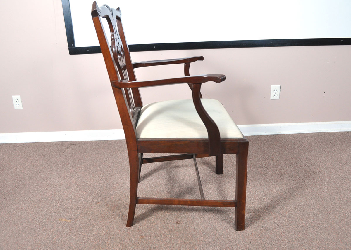Set of Twelve Harp Back Mahogany Dining Chairs