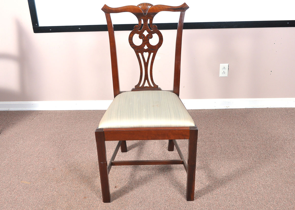 Set of Twelve Harp Back Mahogany Dining Chairs