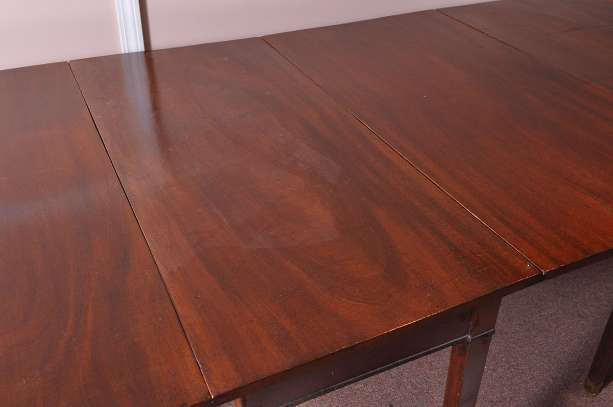 Mahogany Drop Leaf Dining Table with "D" Shaped Ends
