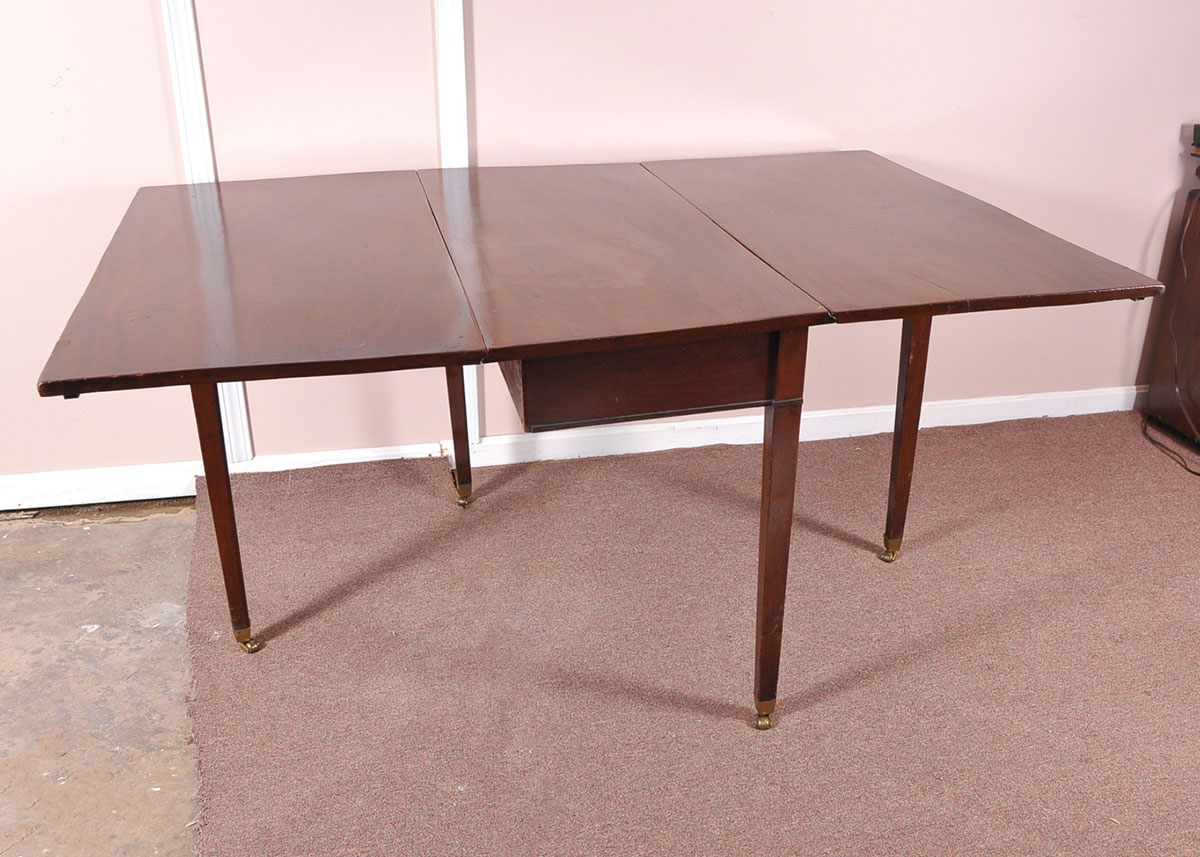 Mahogany Drop Leaf Dining Table with "D" Shaped Ends