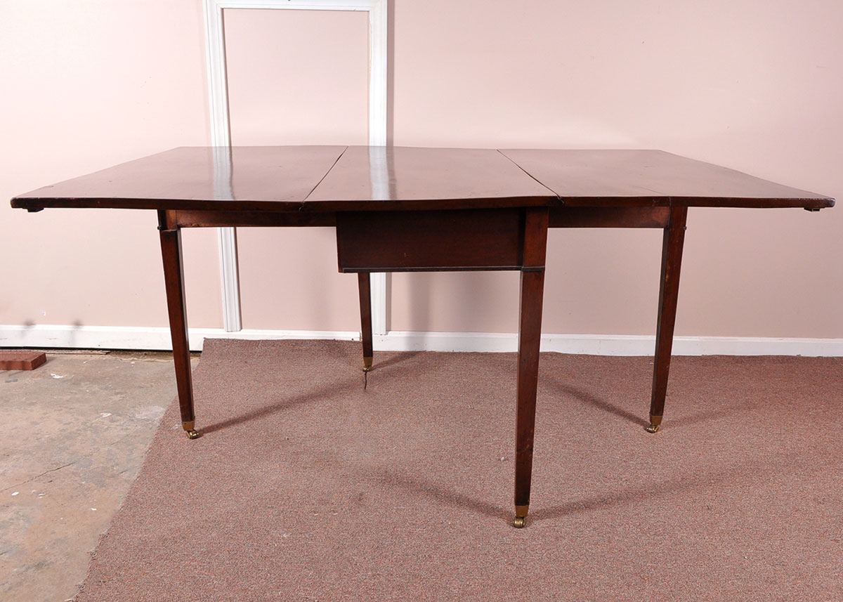 Mahogany Drop Leaf Dining Table with "D" Shaped Ends