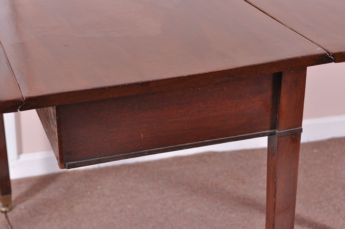 Mahogany Drop Leaf Dining Table with "D" Shaped Ends