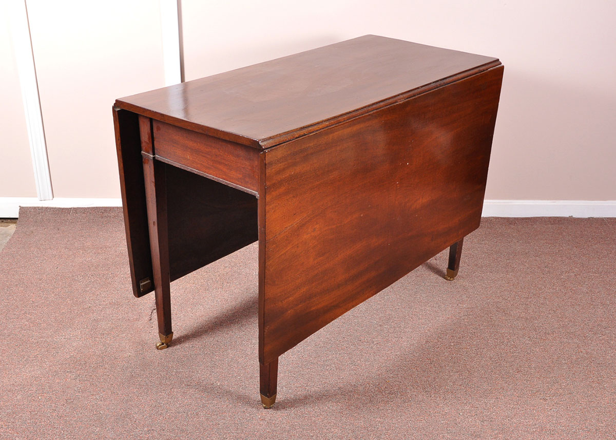 Mahogany Drop Leaf Dining Table with "D" Shaped Ends