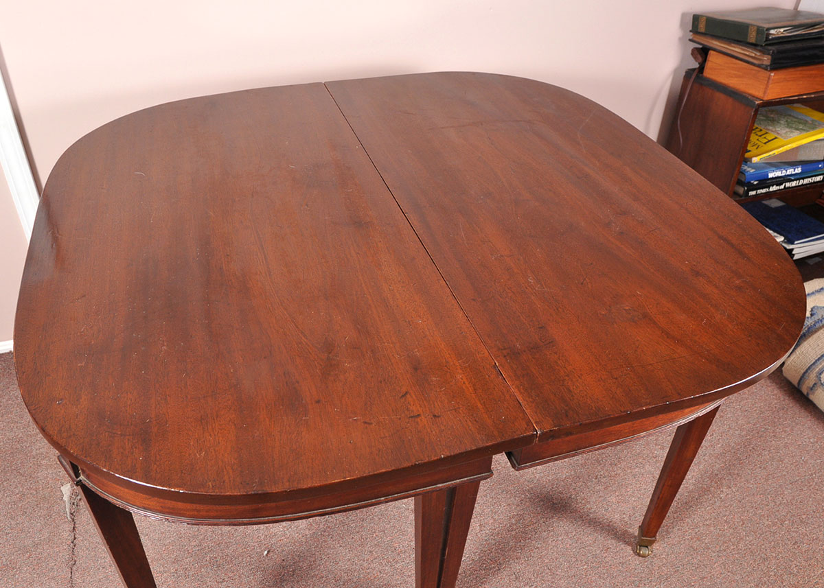 Mahogany Drop Leaf Dining Table with "D" Shaped Ends