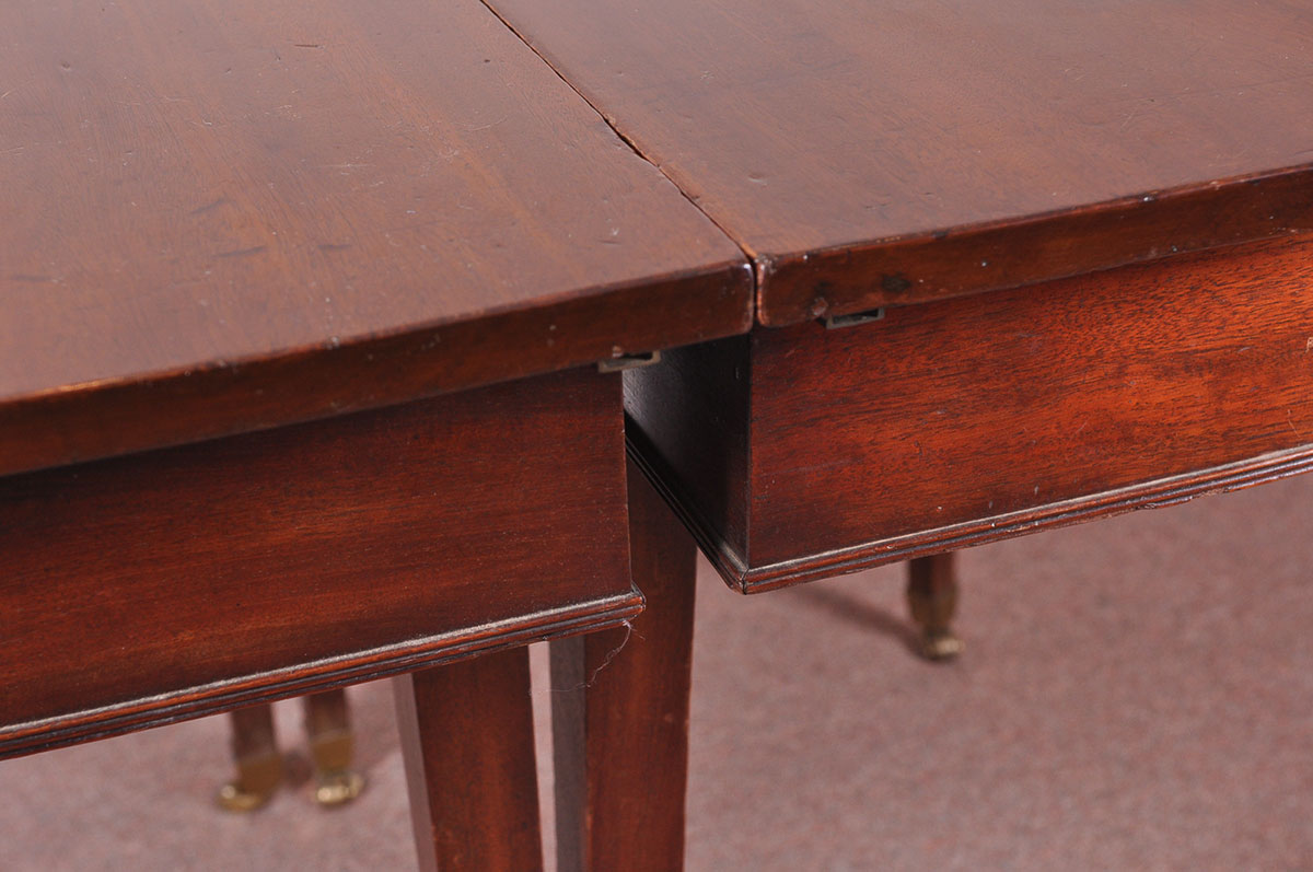Mahogany Drop Leaf Dining Table with "D" Shaped Ends