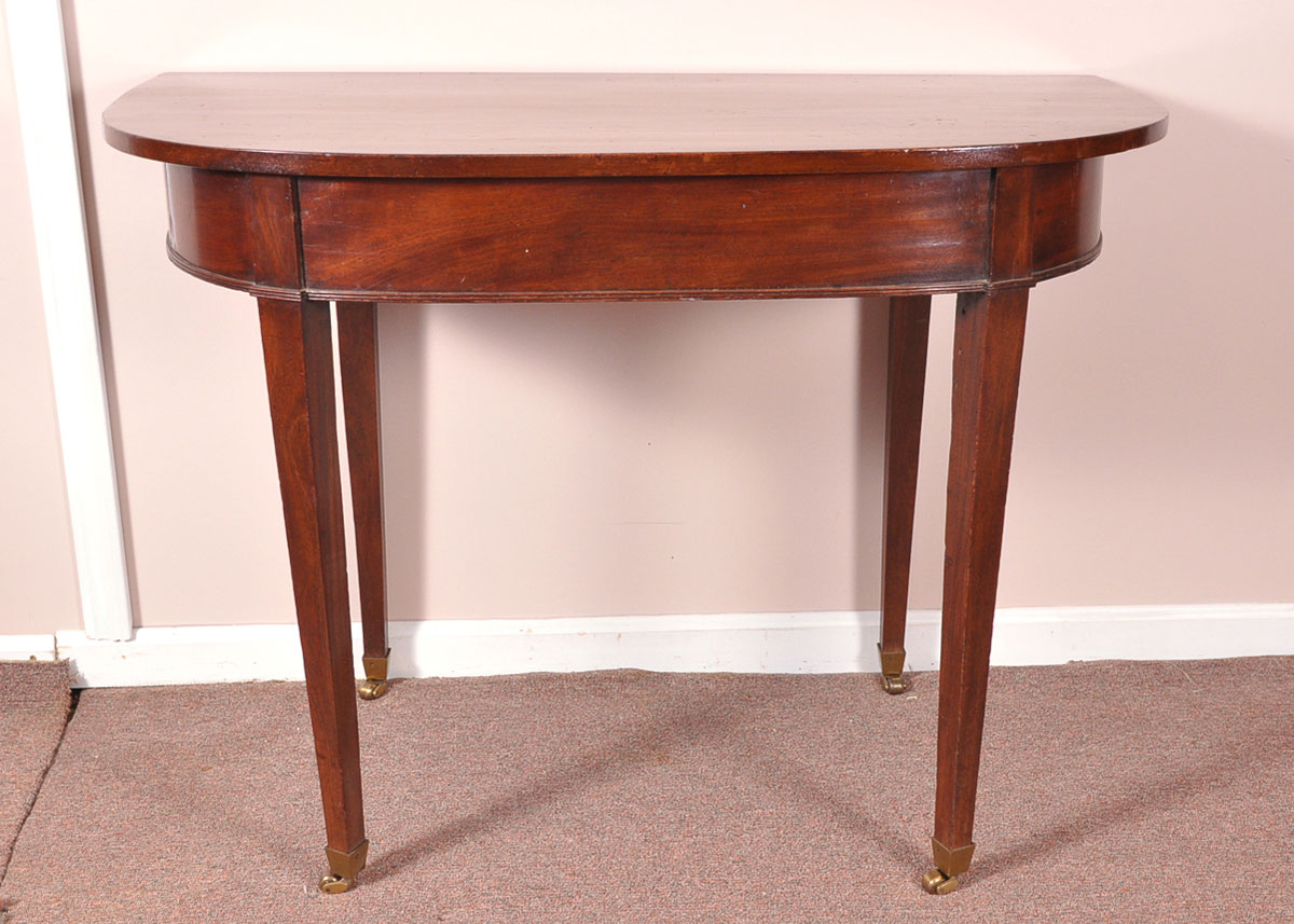 Mahogany Drop Leaf Dining Table with "D" Shaped Ends