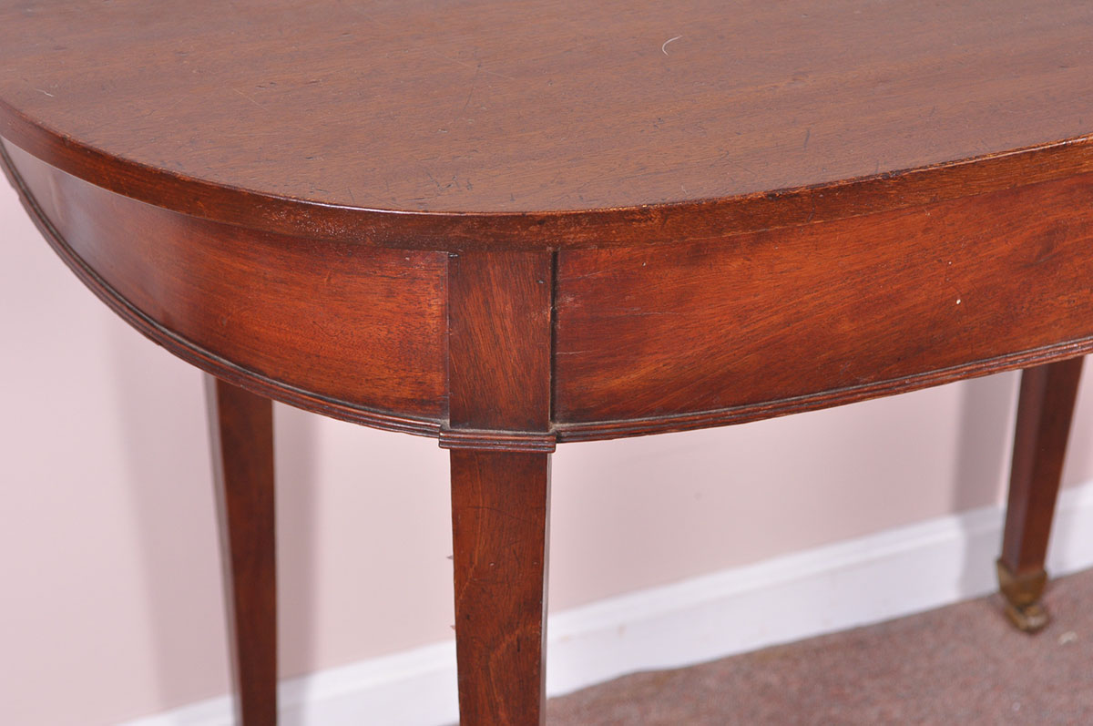 Mahogany Drop Leaf Dining Table with "D" Shaped Ends