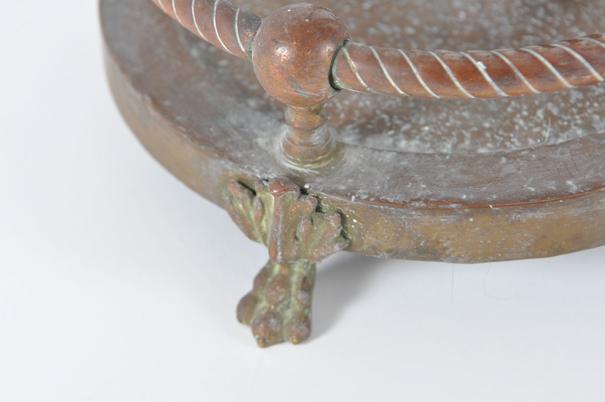 Plated Brass Fireplace Tool Stand