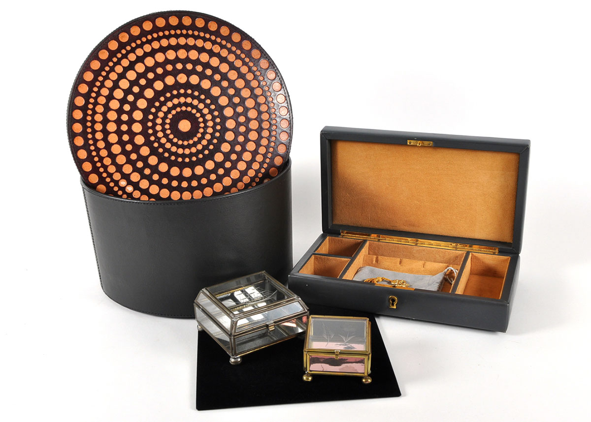 Vanity Jewelry and Hat Boxes