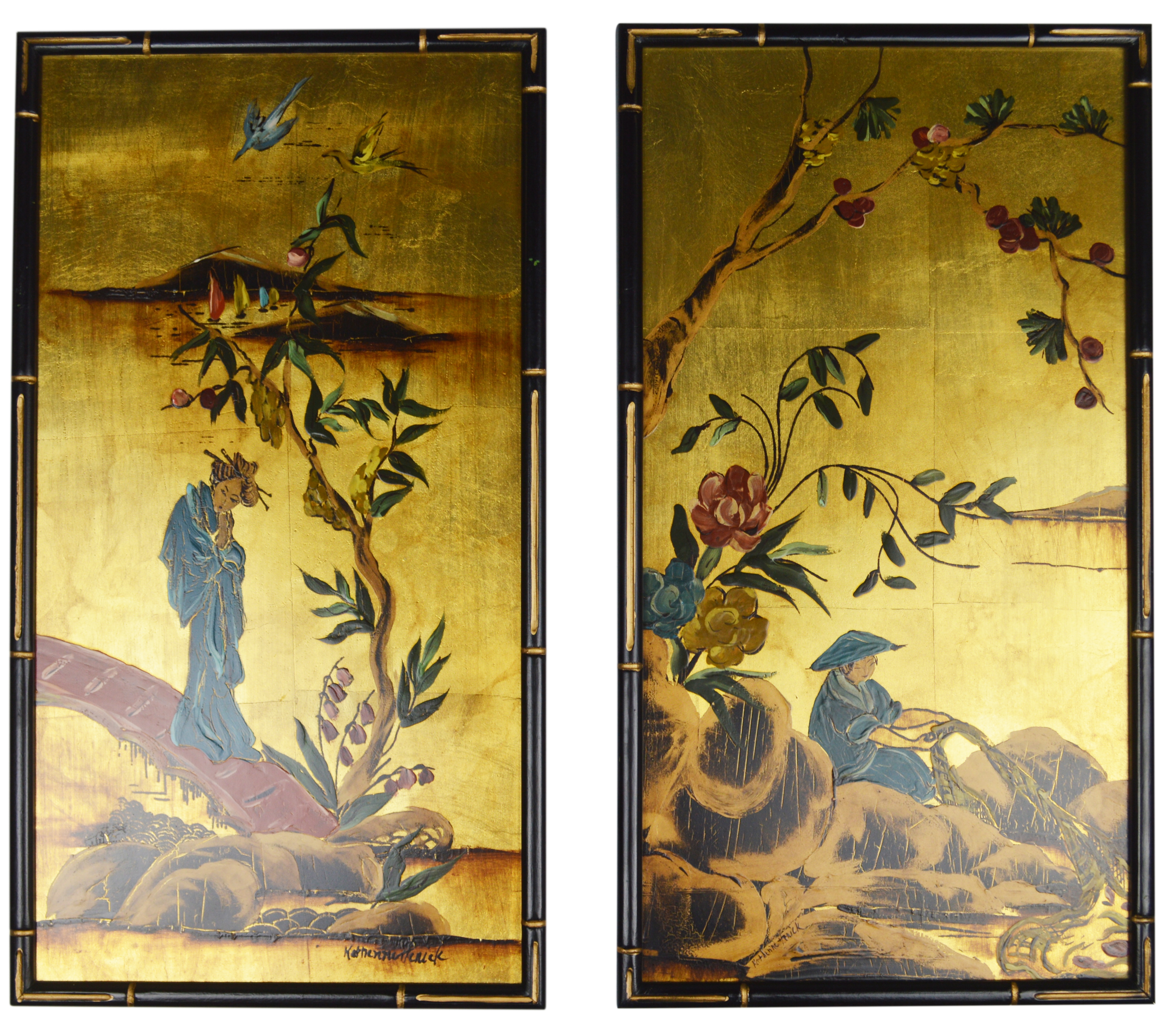 Katherine Henick Painting on Gold Leaf