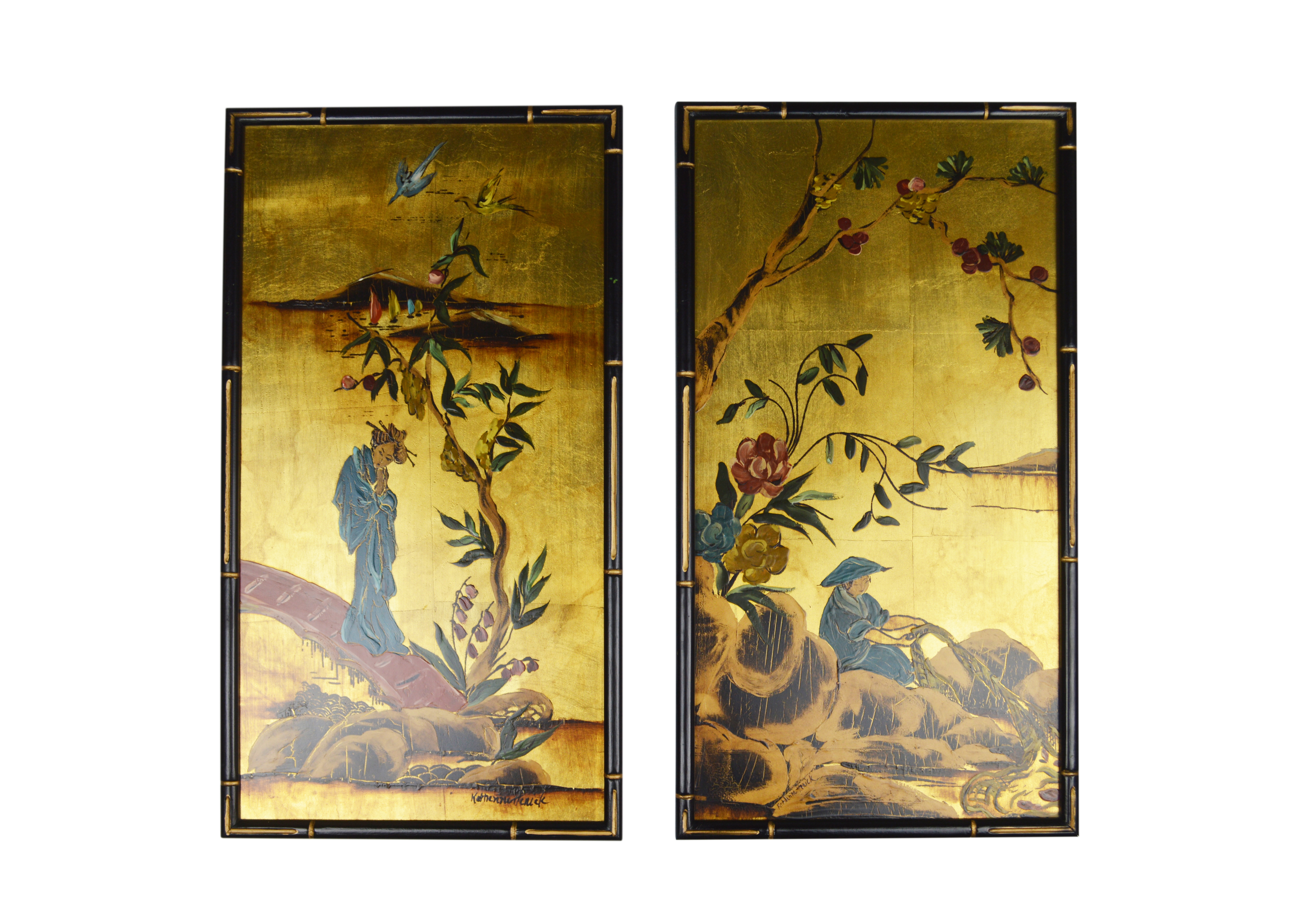 Katherine Henick Painting on Gold Leaf