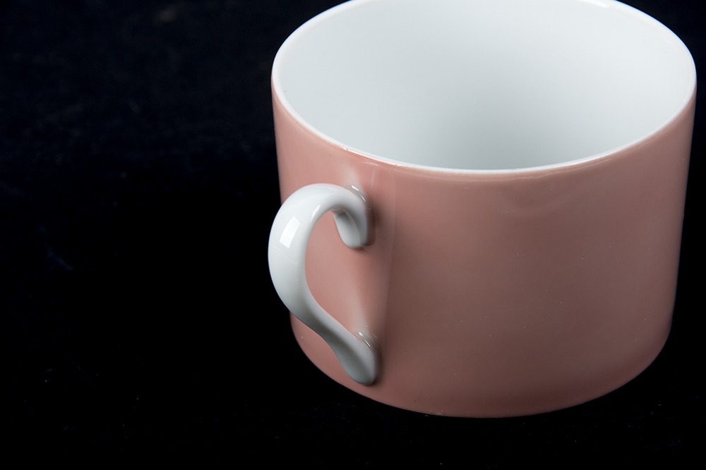 Fitz and Floyd Rondelet Peach Mugs