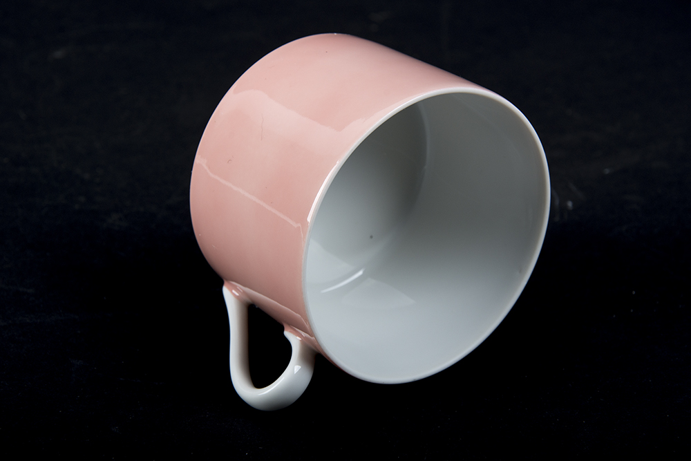 Fitz and Floyd Rondelet Peach Mugs