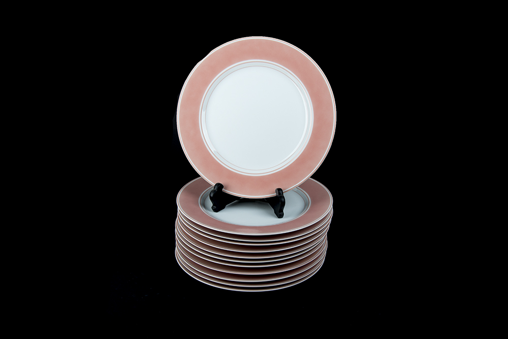 Fitz and Floyd Rondelet Peach Dinner Plates