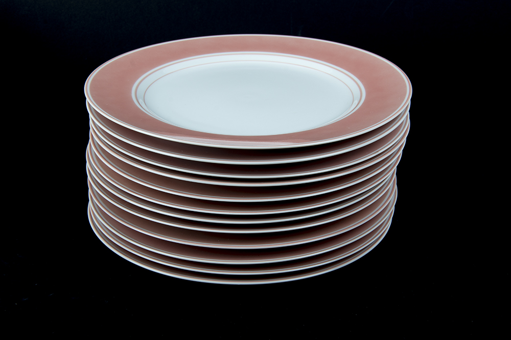 Fitz and Floyd Rondelet Peach Dinner Plates