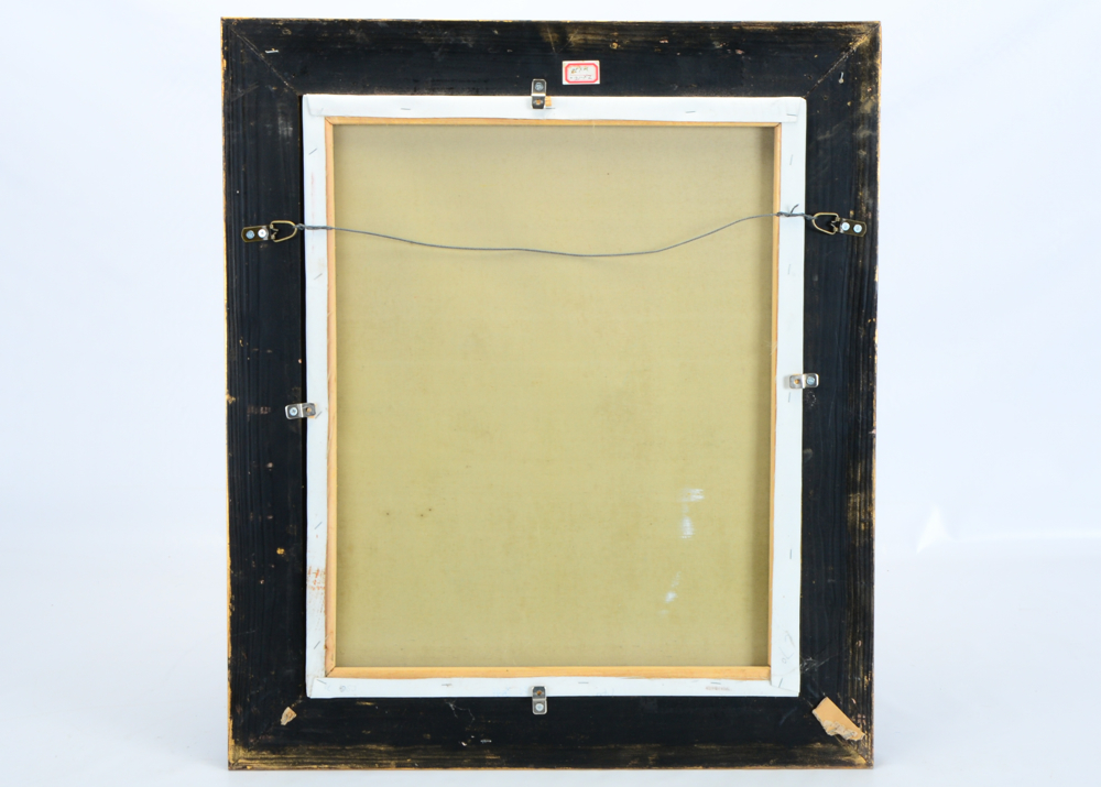 H. Hartmann Oil on Board Portrait of Native American