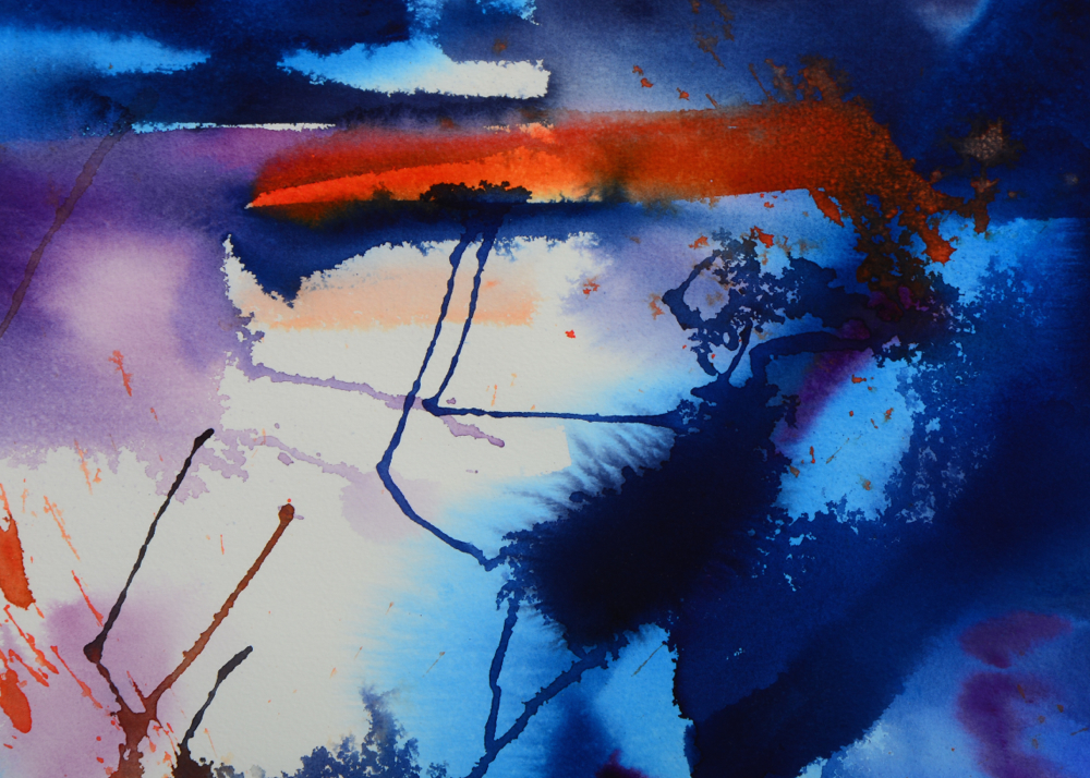 Elizabeth O'Neill Original Watercolor Painting "Lightning"